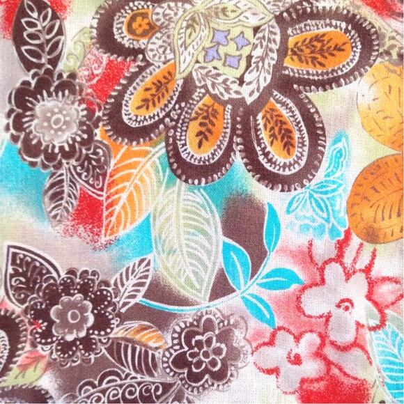 Coldwater Creek Linen Blend Floral Cropped Blazer Size petite Med - Picture 7 of 12